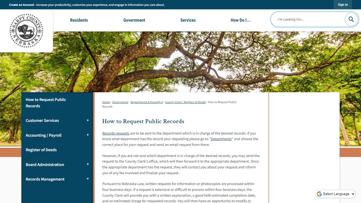 How to Request Public Records | Sarpy County, NE