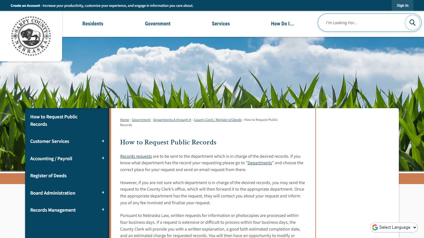 How to Request Public Records | Sarpy County, NE